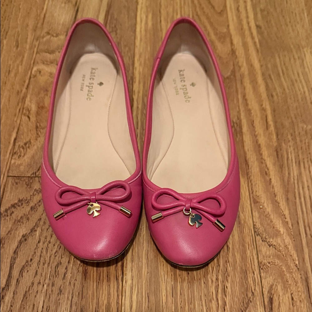 Kate Spade Pink Bow Loafers
